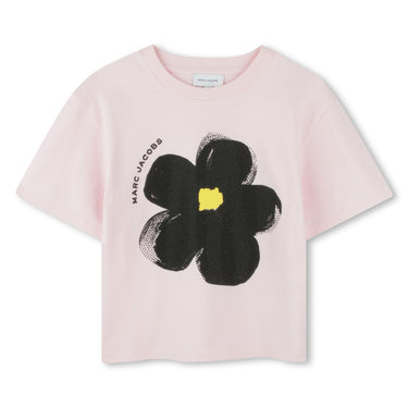 Playera para niña y Teen Marc Jacobs rosa logo flower print